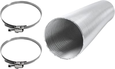 Flexibele Aluminium Buis 50mm - 5 Meter Ventilatiekanaal Inclusief Slangklemmen
