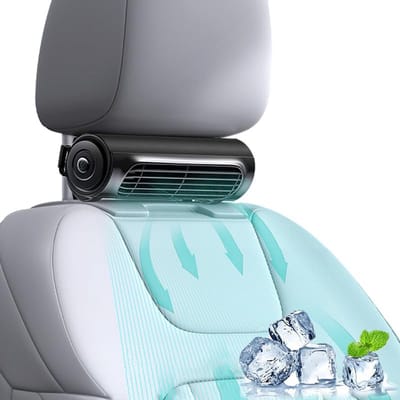 Thijox - Nieuwe USB Ventilator voor Auto - Draagbare Stoel Ventilator met Sterke Wind, 3 Verstelbare Snelheden, Koeler voor Auto's, Vrachtwagens, SUV'