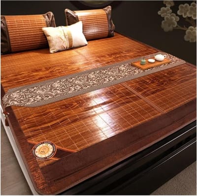 Zomerslaapmat Bamboe Zomer Slaapmat Bamboe Matras Topper Opvouwbare Koeling Gladde Mat Dubbelzijdig Bamboe Matrassen (Color : A, Size : 130 * 195cm)