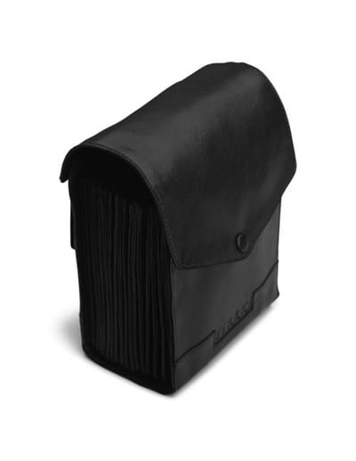 MUUD Betina XL - Black Handgemaakt leren etui 19 x 15 cm