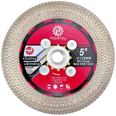 Diamant doorslijpschijf 125 mm - Tegeldoorslijpschijf voor Porselein, Keramiek en Graniet