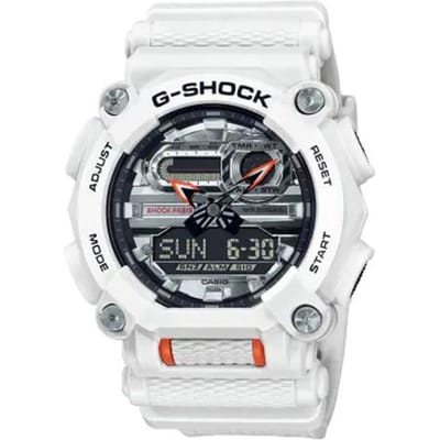 Casio G-Shock GA-900 Verborgen Kust Industriële Stijl Waterdicht Witte Ridder Schokbestendig Kwarts Uurwerk Hars Band Herenhorloges GA-900AS-7AJF White Strap white
