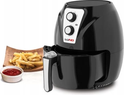 LUND Professional airfryer vetvrije friteuse 2.4L - 1300W - 67570 - zwart