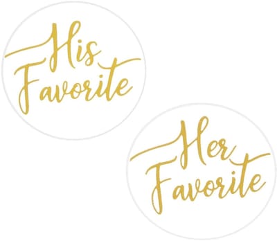 Dailygoody - Gouden Folie Stickers - Bruiloft Stickers - Perfect voor Goodie Tassen - 1 Inch - 200 Stuks - Versieringen voor Feestjes - Decoratie voor...