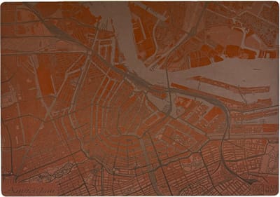 Place Maps Placemat Skyline Brussel - Atomium - Kunstleer - Zwart - 1 Stuk