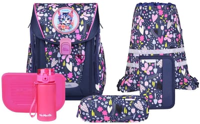 McNeill schooltas Primo Schoolbag Set 9-delig In The Garden kleurrijke