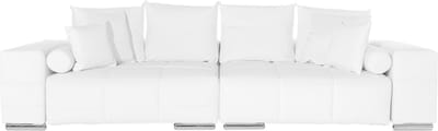 Bank Marbeya Wit 285x115 cm met slaapfunctie Big-Sofa