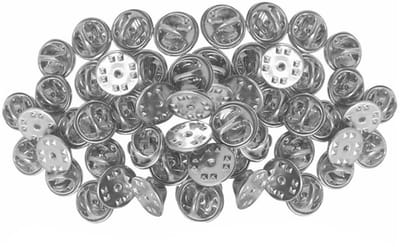 Fako Bijoux - 100 Steek Pin Backs - Badge Pin Backs - Revers Pinnen - Kopspijkers - Vlinder Clutch Backings - Pin Cap Keepers - DIY Voor Broche Sieraden - 100 Stuks - Zilver