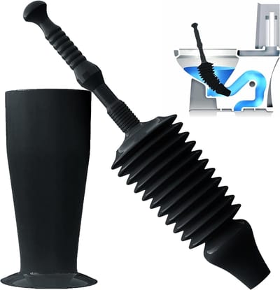 Ontstopper - Ontstoppers voor het ontstoppen van toiletten - Robuuste ontstoppers met uniek ontstopperontwerp - Ontstopper om verstoppingen in toiletten te verwijderen - Zwart