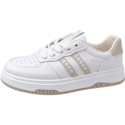 Kleine Witte Schoenen Dames Lente Koreaanse Versie van De Nieuwe Casual Geweven Dikke Zool Alles-match Sport Board Schoenen 40 white