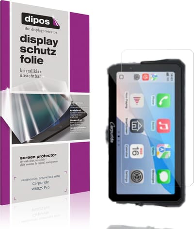 dipos – 2x Beschermfolie geschikt voor Carpuride W602S Pro | Krasbestendige & heldere Screenprotector Ultra-Thin