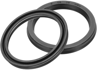 Olieafdichtingen 50 x 60 x 6 mm, Set van 2 Nitril Rubber Lipafdichtingen voor Automotoren, Radiale Asafdichting, Geschikt voor Cilinders en Afvoerpluggen, Zwart