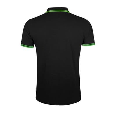 SOLS Heren Pasadena Poloshirt (Zwart/Kalk)