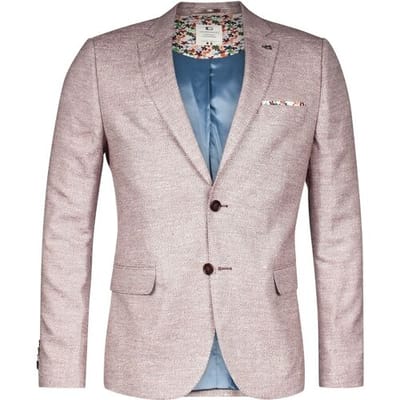 Giordano Colbert Robert Fully Lined Plain Linnen Look Structure Rood / male