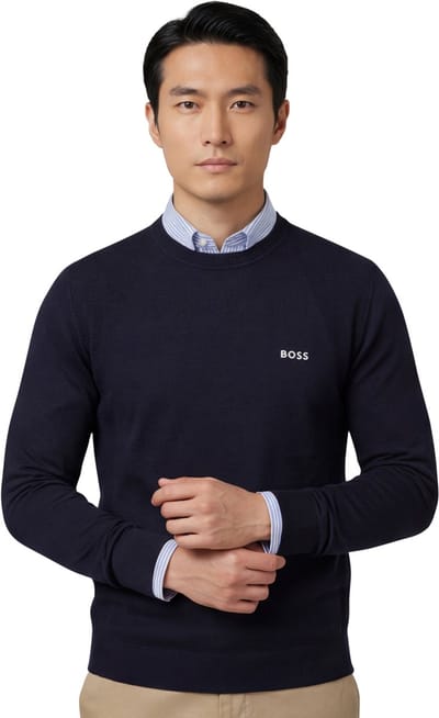 Momentum-Lite Crew Neck Trui in Donkerblauw