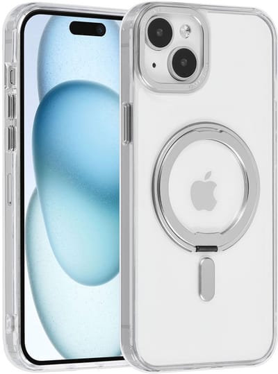 UNIQ Accessory Back Cover - Geschikt voor iPhone 15 & 14 Plus - Transparant - Met MagSafe-ring en valbescherming