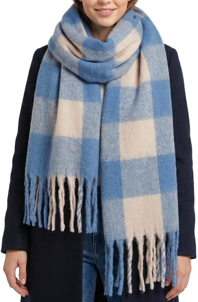 Dailygoods - Innovra - Cosensi - Dailygoods - Geruite Damessjaal met Franjes voor Herfst en Winter