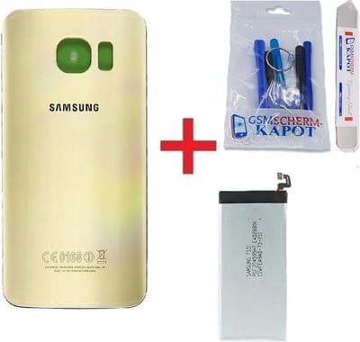 Achterkant + Batterij Geschikt voor Samsung Galaxy S6 – Premium – Goud