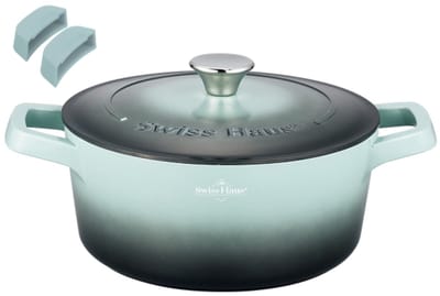 Swiss Haus® ZC20G Braadpan Inductie met Deksel - Ø 20 cm / 2.5 Liter Soeppan - PFAS Vrij - Braadpannen Voor Alle Warmtebronnen - Pan Met Sapphire™ Antiaanbaklaag - Groen