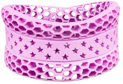 Neksteun Sleeve – Siliconen Honingraat Kussen voor Nekondersteuning - Anti-Slip Bescherming & Gezondheid - Paars