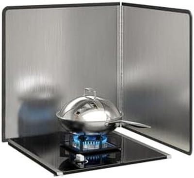 Spatbescherming Koekenpan - Anti-spatkap - Keuken Schoonhouden - Opvouwbaar Ontwerp - 3-delig - Zilverkleurig