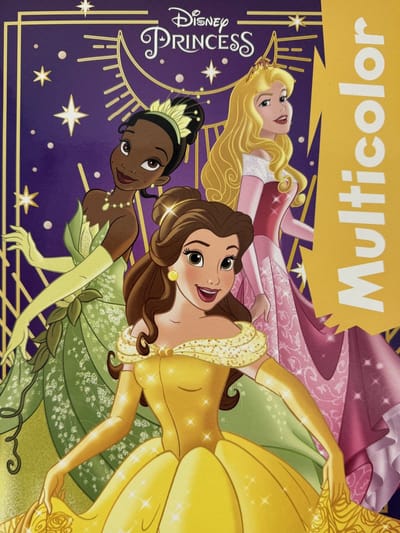 Multicolor - Disney Princess Kleurboek - Belle - Aurora - Tiana - 32 Pagina's - 17 Kleurplaten en 17 Voorbeelden - Voor kinderen - Creatief - Knutselen - Uitermate Geschikt voor Kleurpotloden en Wasco