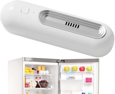 Koelkast Geurverwijderaar - Luchtzuiveraar Keuken - Frisse Ruimtes - Compact Ontwerp - 5.8 x 6.3 x 5.8 cm - Zilver