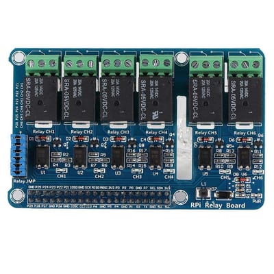 Relaisuitbreidingskaart - 6-kanaals RPi relaismodule - Slimme huis toepassingen - Compact formaat - Optocouplermodule - Huishoudelijke ap
