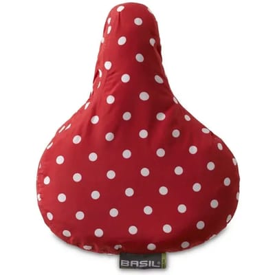ROSA-SADDLE COVER. rood / wit