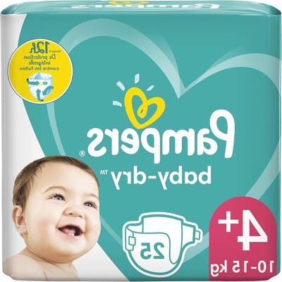Baby Luiers - Pampers Maat 4+ - Droog Blijven - Drievoudig Beschermingssysteem - 25 Stuks - Wit