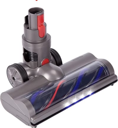 Kenvor - Gemotoriseerde roterende Borstel - Compatible met Dyson V7 V8 V10 V11 V15 - Turboborstel Zuigmond Elektrisch Mondstuk - Directe aandrijving - Vloerborstel met 4 LED-lampen voor tapijten en harde vloeren-