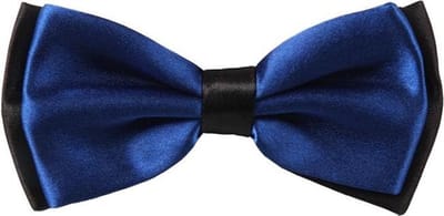 Fako Fashion - Kinder Vlinderstrik - Vlinderdas - Kinderstrik - Strik - Duo Tone - 10cm - Donkerblauw