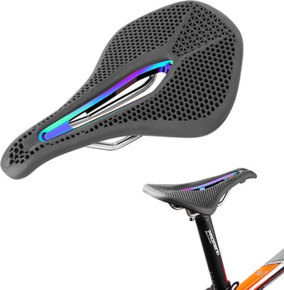 Fietszadel - Fietszadel Unisex - Ergonomisch Zadel - Geventileerd En Ademend - Lichtgewicht Accessoire - Voor Mountainbike, Racefiets En Wielrennen - Grijs