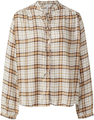 Regular fit overhemdblouse van mix van modal en viscose