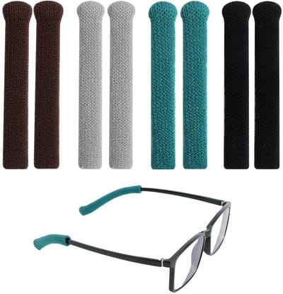 Dailygoods- Brillen Oorkussens - 4 Paar Glazen Tempel Eindpunten - Antislip Oorsok - Zachte Katoenen Stof - Bril Armhoezen - Geschikt voor Zonnebril - Brilarmhoezen