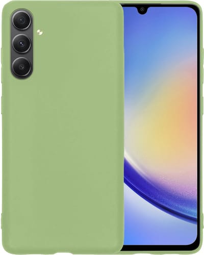 Hoesje - Geschikt voor Samsung Galaxy A34 - Sterk & Shockproof - Siliconen Case - Hoes Cover - Telefoonhoes - Groen