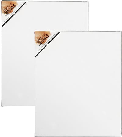 Artist & Co Canvas Schildersdoek - 2x - 50 x 60 cm - wit - hobby verven - schilderen - frame en doek - schilderijen maken