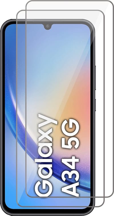 Screenprotector geschikt voor Samsung Galaxy A34 - Gehard Glas Beschermglas Tempered Glass Screen Protector - 2 Stuks