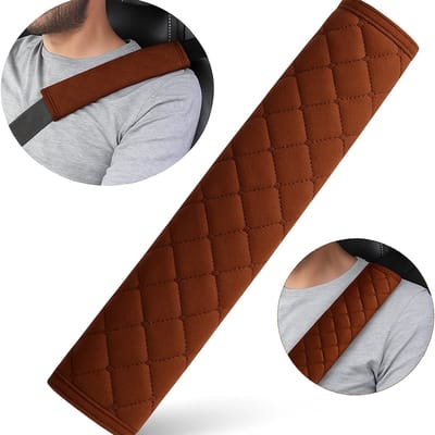 Luxe Auto Gordelhoes I Gordelbeschermer I Gordelkussen I Auto Veiligheid I Safety Belt Cushion Pads I Bruin