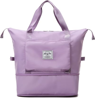 Opvouwbare Handbagage Reistas – Opvouwbaar Tot 28 x 18 cm – Paars
