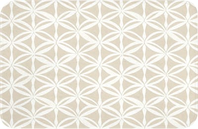 Badmat 60x40 cm - Antislip - Motief - Modern - Beige - Badmatten voor badkamer - Badkamermat - Douchemat - Badkamer mat