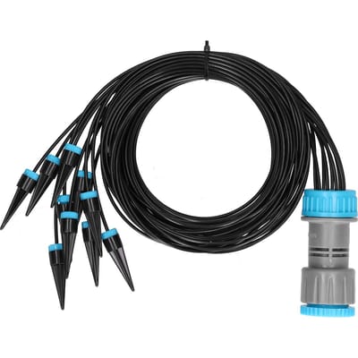 Système d'irrigation goutte à goutte avec 10 goutteurs d'eau, dispositif d'arrosage automatique des fleurs pour l'agriculture de jardin black