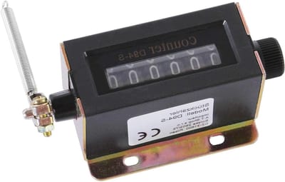 Productie Teller - Stuk Tellen - Productie Monitoren - 6 Cijfers - 85x46x33mm - Zwart