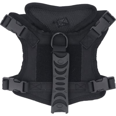 Katten Harnas Vest Polyester Verstelbaar Ontsnappingsbestendig Kleine Honden Vest Harness voor Wandelen black