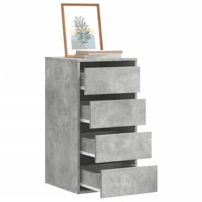 vidaXL - Ladekast - 40x41x76 - cm - bewerkt - hout - betongrijs