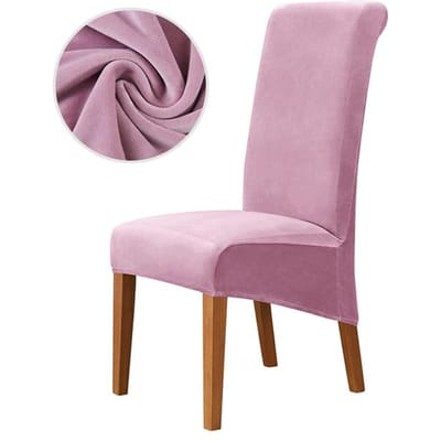 1 /2 /4 /6 Stuks Fluweel Stof Grote Eetkamerstoelhoes XL Maat Hoes voor Stoelen Lange Rug Keukenstoelhoezen Elastische Stretch 4 Pieces