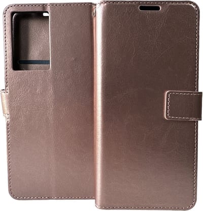 Portemonnee Book Case Hoesje Geschikt voor: Motorola Moto G200 5G rosegoud