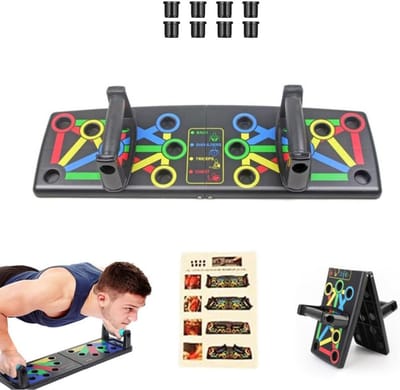 TIM® Push-upbord - Parallettes - Push-upbord - Veelkleurig- 63cm x 19cm x 10cm