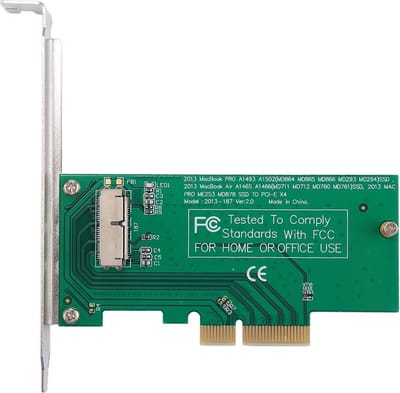 Let op type!! SSD to PCI-E X4 Adapter for Macbook Pro A1398 & A1502 (2013) / Air A1465 & A1466 (2013)