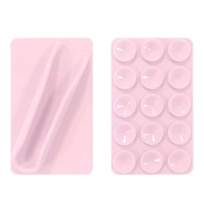 Lipgloss Houder Telefoon – Roze Zuignap Sticker – Siliconen Lipstick Holder – Telefoon Accessoire Dames